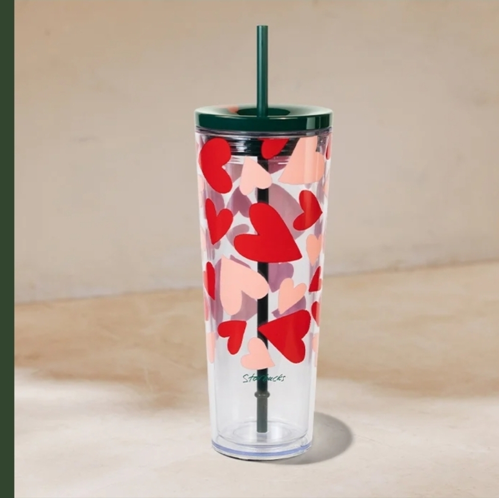 STARBUCKS VALENTINES DAY COLD CUP 240Z NWT